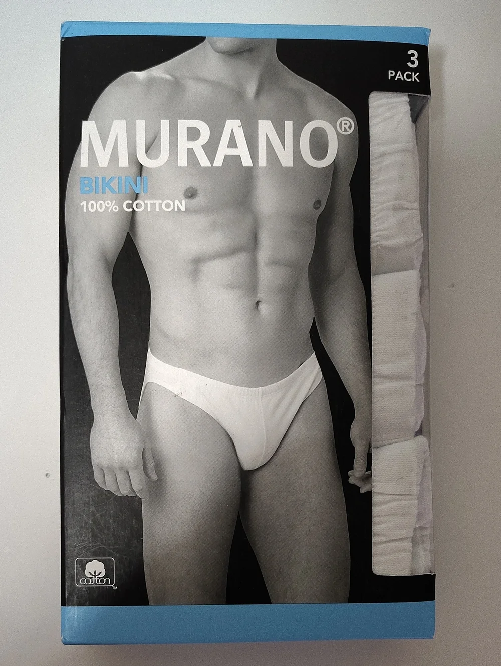 Murano Men’s White Cotton Bikini Briefs - 3 Pack - Size XL